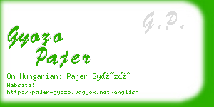 gyozo pajer business card